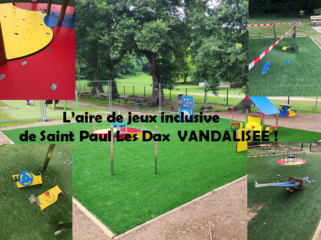 AIre de jeux vandalisée