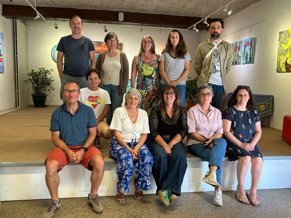 Équipe de l'association Landesetcape & artistes 2026 à l'occasion de l'exposition d'artistes à Saint Paul Les Dax